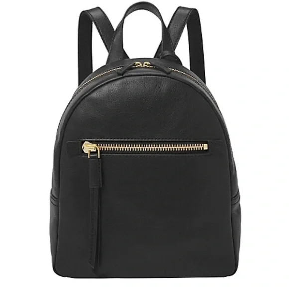 Fossil | Bags | Fossil Megan Black Leather Backpack | Poshmark display picture 2